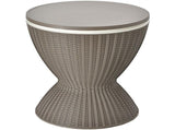 Brown Outdoor Imitation Rattan Ice Cooler Side Table 8Gal 2-Height Adjustable with Drain Plug 82248654