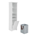 ZUN 64" Tall Bathroom Storage Cabinet for Small Space, Floor Standing Cabinet for Living Room Bathroom W1801P195737