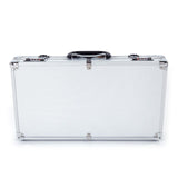 45*25*7.5cm Aluminum New Framed Locking Gun Pistol HandGun Lock Box Hard Storage Carry Case Silver 84542987