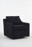 011-Teddy Fabric 360&deg Swivel Accent Chair with Upholstered,One Back Pillow,Armrest with Rivets W527P190836