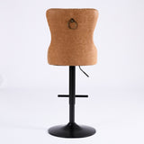 A&A Furniture,Aged and Retro PU Swivel Barstools Adjusatble Seat Height from 26-33 Inch, Modern Bar W1143P195204