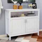 Kitchen storage sideboard and buffet server cabinet-White W28209580