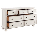 ZUN Transitional White Finish Dresser of 7 Drawers Jewelry Tray Traditional Design Bedroom Wooden B011P143960