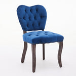 ZUN French Vintage Tufted Upholstered Fabric Dining Chair,Set of 2,Blue,SW1869BL W1143P214541