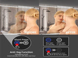 28"x36" LED Bathroom Mirror, Front-Lit and Back-Lit, 3 Color Tem Adjustable, Brightness Memory, 85015840