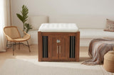 30.25"L, 2 in 1 Night Stand with Storage & Dog Crate, Luxury Wooden Side Table Dog Kennel, End of N843P293628W
