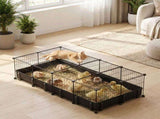 Modular Metal Small pet exercise pen DIY Multi Shape Layout, Metal Pet Enclosure Multi Tier L Square 12363411
