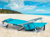 63*65*82cm Short Oxford Cloth Silver White Aluminum Tube Bearing 100kg Beach Chair Mint Green 97992974