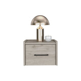 Floating Nightstand, Space-Saving Design with Handy Drawer and Surface, Light Gray B097P163091