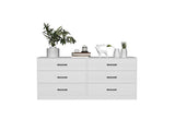 White chest of particle board with triamcinol coating 134*40*67cm double row 3 layers 6 28763926