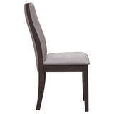 Taupe and Espresso Upholstered Dining Chair B062P153678