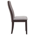 ZUN Taupe and Espresso Upholstered Dining Chair B062P153678