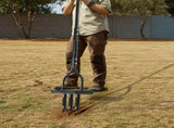 43in Lawn Aerator Garden Tool with Soil Core Tray, Manual Grass Plug Aerators & A Cleaning Tool, 55740935