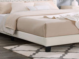 Findlay Plush 3D Upholstered Platform Bed in White Dove, Twin T2574P241783