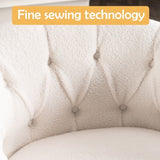 Swivel Chair with Ottoman, Modern Luxury Velvet Swivel Accent Chair, Comfy Round Armchair, Single W2012P272071