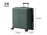 Non-TSA customs lock 5-in-1 PP trolley case, 12in, 16in, 20in, 24in, 28in, PP dark green 18847209