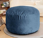 ZUN Bean Bag Chair 4Foot Luxurious Velvet Ultra Soft Fur with High-Rebound Memory Foam for Adults Plush W2510P206579