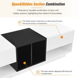 ON-TREND Sleek and Stylish TV Stand with Perfect Storage Solution, Two-tone Media Console for TVs Up WF311772AAK