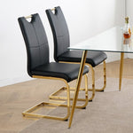 ZUN Modern Dining Chairs with Faux Leather Padded Seat Dining Living Room Chairs Upholstered Chair with W210127291
