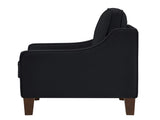 Modern Armchair, Living Room Single Seat Sofa with Wooden Legs, Upholstered Velvet Accent W2186P143466
