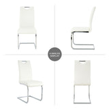 Modern Dining Chairs with Faux Leather Padded Seat Dining Living Room Chairs Upholstered Chair with W210127280