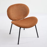 Mid-Century Modern Shell Chair Single Side Chair Tripod,Orange fabric Lounge Chair in Walnut Finish W1143P214258