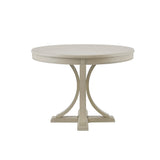 ZUN 44" Round Dining Table, Solid Wood Finish Classic Design For Dining room, Antique Cream B03548933