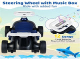 Kids Ride-On Sliding Car with Music Function, 3 Themes Sit-and-Scoot Toy for 19-36 Months 55689573
