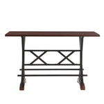 ZUN Solid Wood Bar Table, Rustic Farmhouse Pub Table Rectangle Bar Height Window Table Sofa Bar Table WF321688AAP