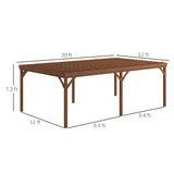 ZUN Outdoor Wooden Gazebo （Prohibited by WalMart） 87090018