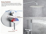 Shower System Shower Faucet Combo Set Wall Mounted with 10" Rainfall Shower Head and handheld shower 37654644