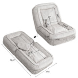 Upholstered Human Dog Bed for Adult & Pets,with 5 Adjustable Position &Massage Pillow, Bean Bag W1170P282475
