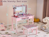 Macaron pink, MDF solid wood legs, spray paint silkscreen printing, zebra pattern, 1-drawer 48794931