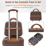 Hardshell Luggage Sets 4 Pieces 20"24"28" Luggages and Cosmetic Case Spinner Suitcase with TSA N732P170218O