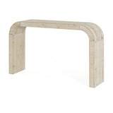 Mirod 52" Wood Console Table with Curved Edge, Natural Texture, Perfect for Entryways and Living N760P281360N