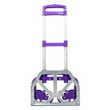 ZUN Portable Aluminium Cart Folding Dolly Push Truck Hand Collapsible Trolley Luggage Purple 09846099