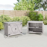 Outsunny Wooden Outdoor Storage Cabinet 61078974