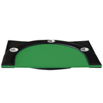 ZUN Folding Poker Table Top for 10 Players Tri-Fold Texas Holdem Blackjack Casino Game Tabletop Green W2748P223057