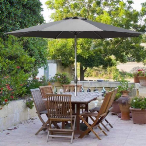 ZUN 10FT Patio Umbrella, Outdoor Table Umbrella with Push Button Tilt and Crank, UV Protection W1859P195943