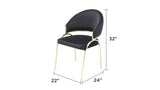 Ruby Modern & Contemporary style chair made with Metal & Gold Legs in Black Color B009P241742
