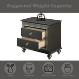 Kaitlyn Metallic Gray Finish Nightstand B2726P271936
