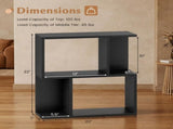 3-Tier Bookshelf with Display Shelf for Small Space Black, 20" x 7" x 22" - Open Storage Display 73311670