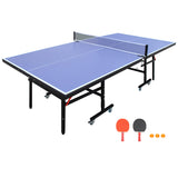 8ft Mid-Size Tennis Foldable & Portable Ping Pong Set for Indoor Games with Net, 2 29610371