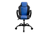 Gaming Office Chair Blue And Black Faux Leather 1pc Chairs Casters Plush Padded Chair w Arms B011P367182