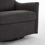 dark grey 360 degree swivel rotating accent chair with USB and magazine book for living room and W2603P169670