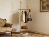 Clothing Rack, Golden Metal Freestanding Heavy Duty Clothes Rack with Marble Base, Multipurpose 04121908
