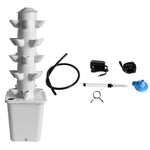 ZUN 25-pot White Outdoor Indoor Vertical Garden Smart Garden Vertical Garden Planter with Pump and Tank 62447617