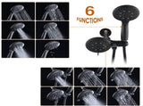 Classic High Pressure Single Handle 6 Function Rain shower Head with Handheld Shower W121961964