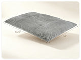 Gray Convertible Corduroy Bean Bag Floor Sofa for Adults, 76.5x55 Inch Sponge Filling Foldable Floor 55415567