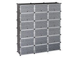 12-Tier Portable 72 Pair Shoe Rack Organizer 36 Grids Tower Shelf Storage Cabinet Stand Expandable 01594525